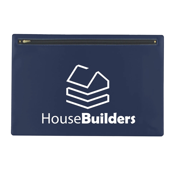 Vinyl portfolio measuring 10.43"H x 15.37"W with a nylon zipper.... from ASI 54040 Fey Promo