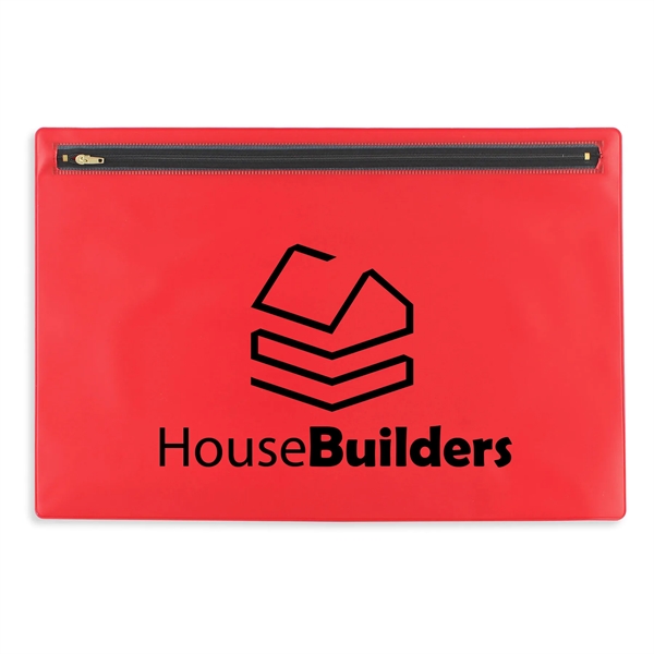 Vinyl portfolio measuring 10.43"H x 15.37"W with a nylon zipper.... from ASI 54040 Fey Promo