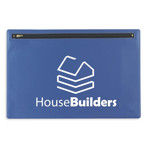 Vinyl portfolio measuring 10.43"H x 15.37"W with a nylon zipper.... from ASI 54040 Fey Promo