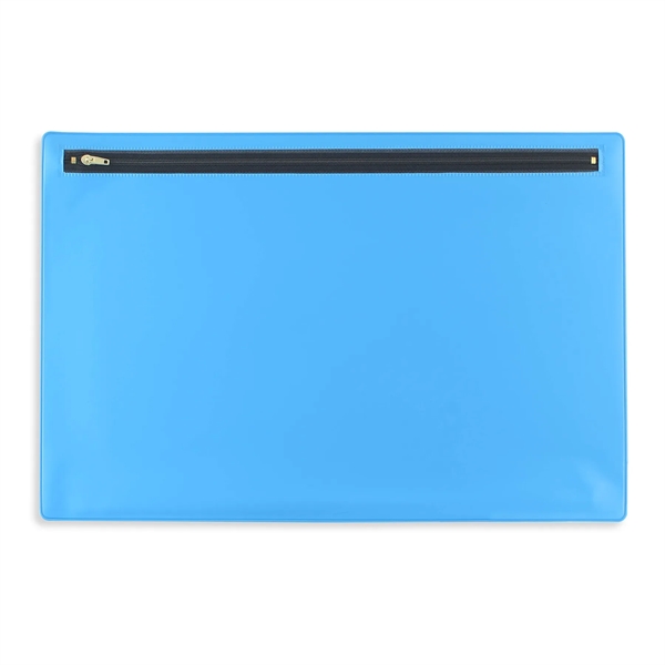 Vinyl portfolio measuring 10.43"H x 15.37"W with a nylon zipper.... from ASI 54040 Fey Promo