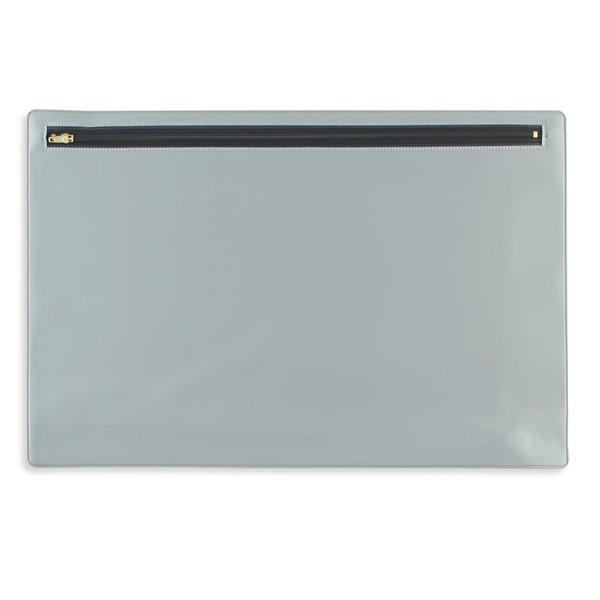 Vinyl portfolio measuring 10.43"H x 15.37"W with a nylon zipper.... from ASI 54040 Fey Promo
