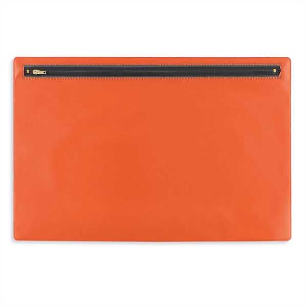 Vinyl portfolio measuring 10.43"H x 15.37"W with a nylon zipper.... from ASI 54040 Fey Promo