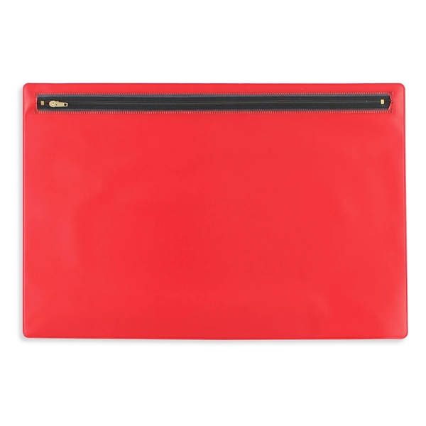 Vinyl portfolio measuring 10.43"H x 15.37"W with a nylon zipper.... from ASI 54040 Fey Promo