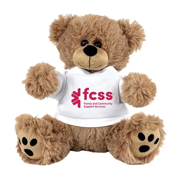 8" plush teddy bear with custom color t-shirt.... from ASI 62660 Innovation Line