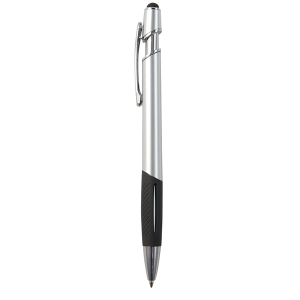 Plunger action ballpoint pen with stylus, comfort grip, high-quality ink and... from ASI 52840 Evans Manufacturing