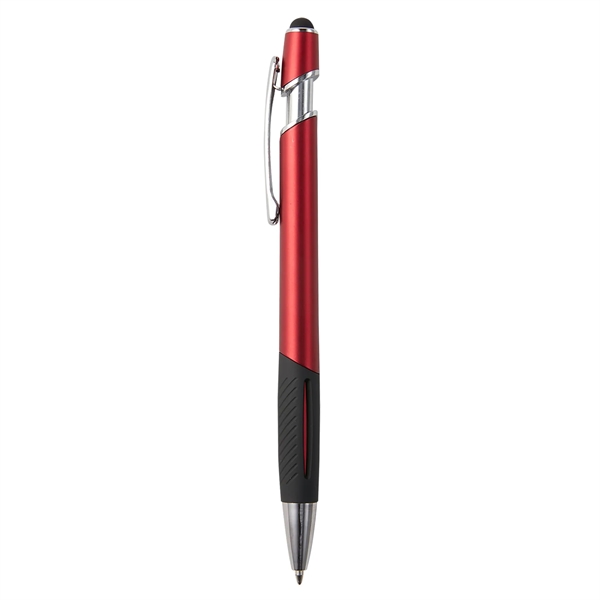 Plunger action pen with stylus tip on top, high-quality ink, comfort... from ASI 52840 Evans Manufacturing
