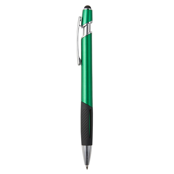 Plunger action pen with stylus tip on top, high-quality ink, comfort... from ASI 52840 Evans Manufacturing