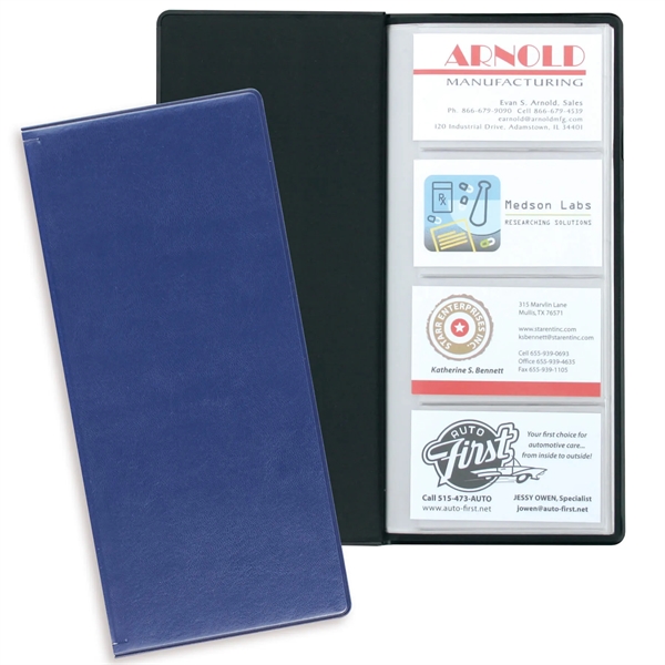 Executive vinyl business card holder measuring 10"H x 4.5"W closed with... from ASI 54040 Fey Promo