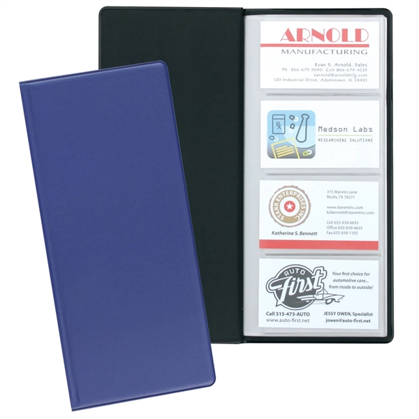 Vinyl business card holder measuring 10"H x 4.5"W closed with 96... from ASI 54040 Fey Promo