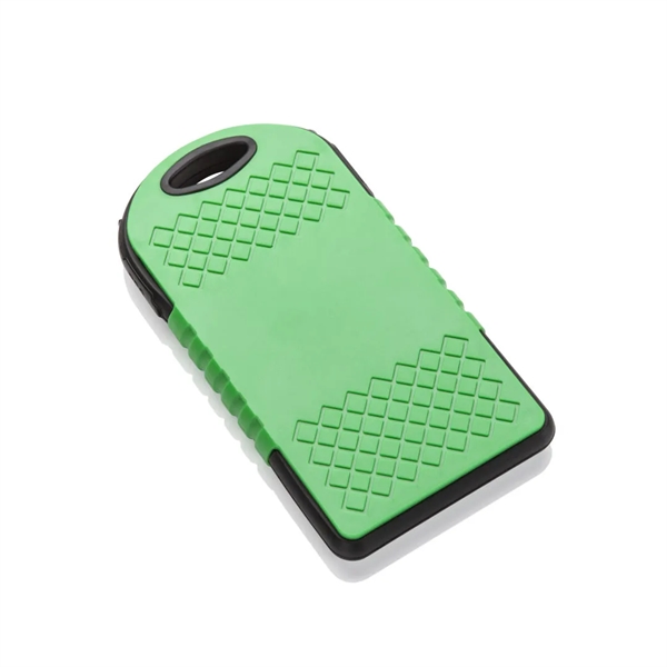 Super durable solar power bank with silicon case, 2 USB outputs,... from ASI 84592 St Regis Group