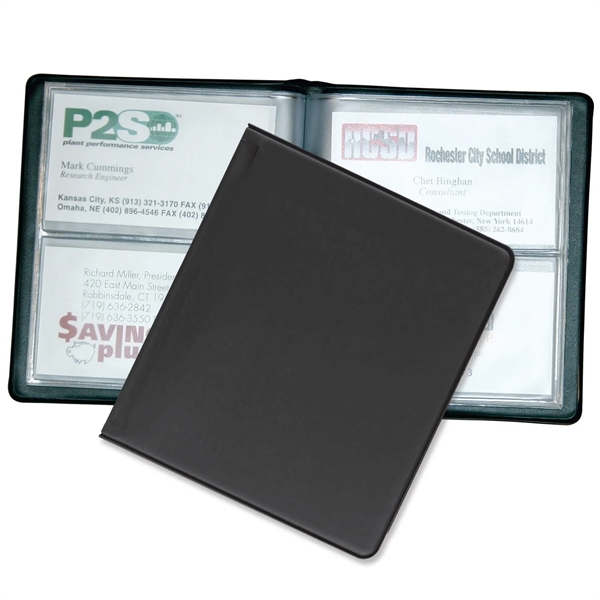 Vinyl business card holder measuring 5.25"H x 4.5"W closed with 48... from ASI 54040 Fey Promo