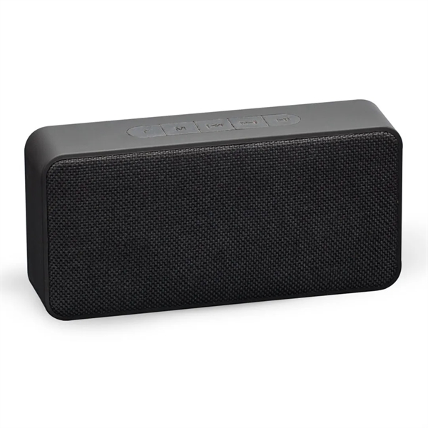 Stereo, universal wireless speaker in rubberized and fabric finish. Dual stereo... from ASI 84592 St Regis Group / St Regis Crystal