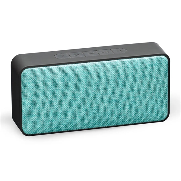 Stereo, universal wireless speaker in rubberized and fabric finish. Dual stereo... from ASI 84592 St Regis Group / St Regis Crystal