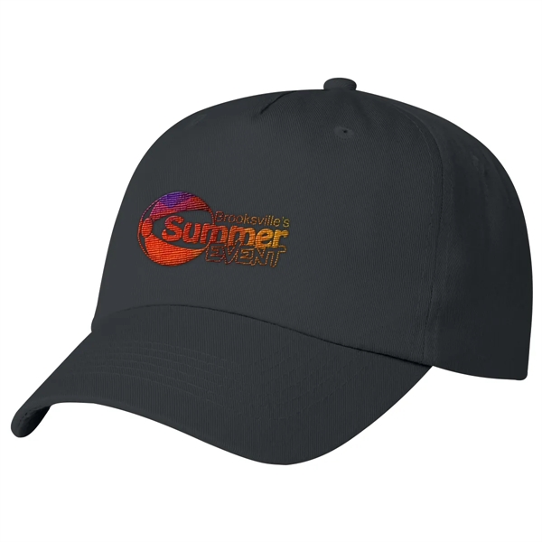 5 Panel Polyester Cap. 100% Polyester. 5 Panel, Medium Profile. Unstructured... from ASI 61125 Hit Promotional Products / Hit®