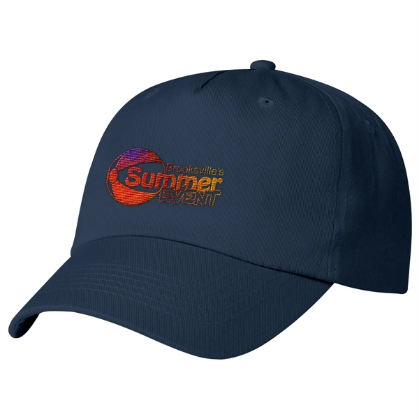 5 Panel Polyester Cap. 100% Polyester. 5 Panel, Medium Profile. Unstructured... from ASI 61125 Hit Promotional Products / Hit®
