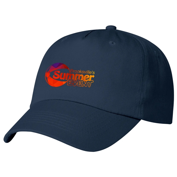 5 Panel Polyester Cap. 100% Polyester. 5 Panel, Medium Profile. Unstructured... from ASI 61125 Hit Promotional Products / Hit®