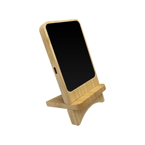 Aurora Light-up Bamboo Wireless Charger Stand: Eco-conscious, efficient, stylish. Doubles as... from ASI 90154 Sunjoy Group Inc