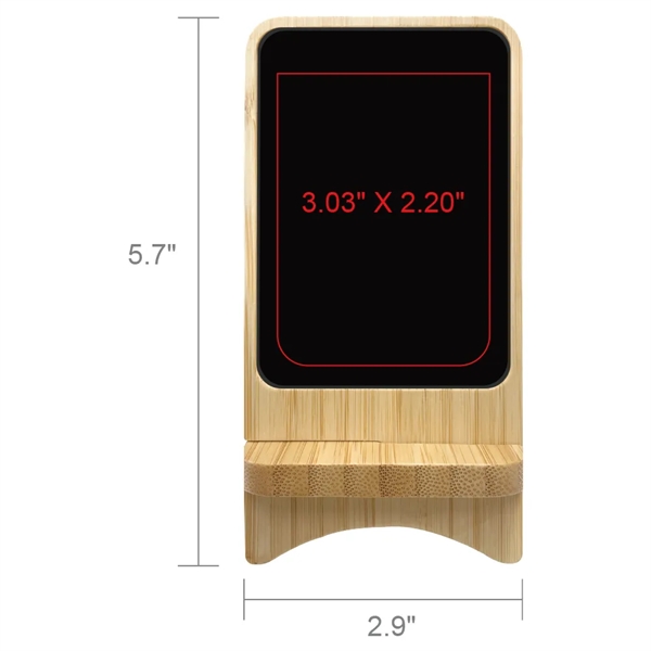 Aurora Light-up Bamboo Wireless Charger Stand: Eco-conscious, efficient, stylish. Doubles as... from ASI 90154 Sunjoy Group Inc