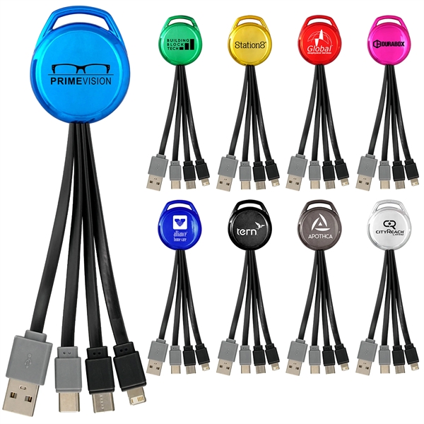Metallic Vivid Dual Input 3-in-1 Charging Cable... from ASI 30208 A P Specialties / AP Specialties