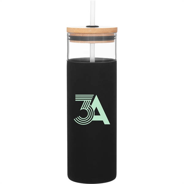 25 oz single wall borosilicate glass tumbler with matching push-on lid... from ASI 51197 ETS Express, LLC