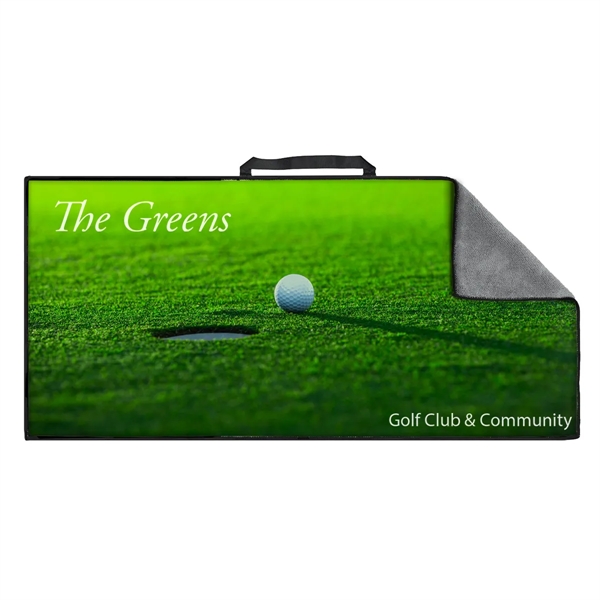 16" x 32" towel with a textured microfiber front, plush fleece... from ASI 61125 Hit Promotional Products / Hit®