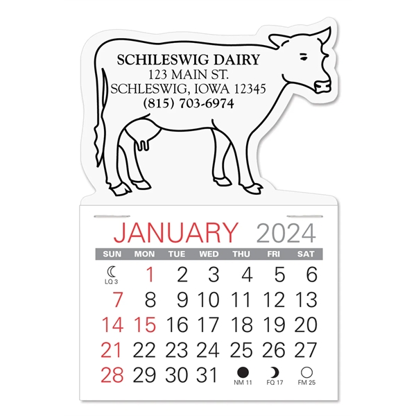 Cow Shape Value Stick Vinyl Self-Adhesive Calendars stick in 24 shapes... from ASI 95280 Warwick Publishing Co / Warwick