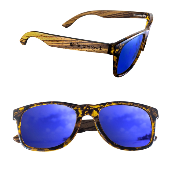 Sunglasses with a tortoise design and wooden arms.... from ASI 90807 Tekweld