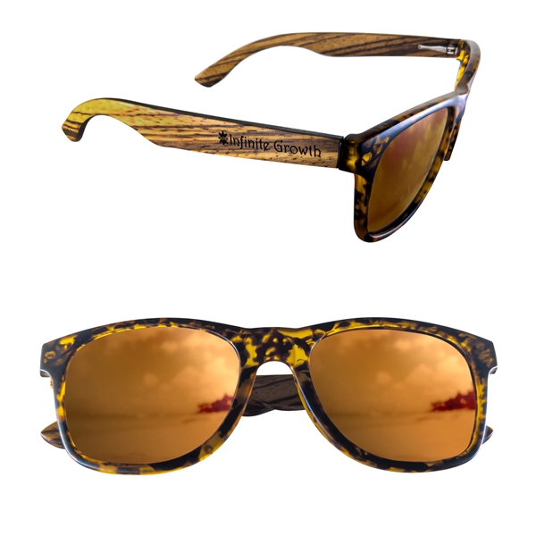 Sunglasses with a tortoise design and wooden arms.... from ASI 90807 Tekweld