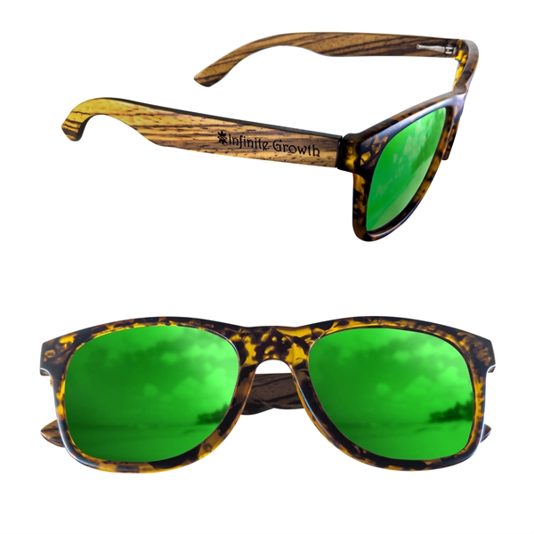 Sunglasses with a tortoise design and wooden arms.... from ASI 90807 Tekweld