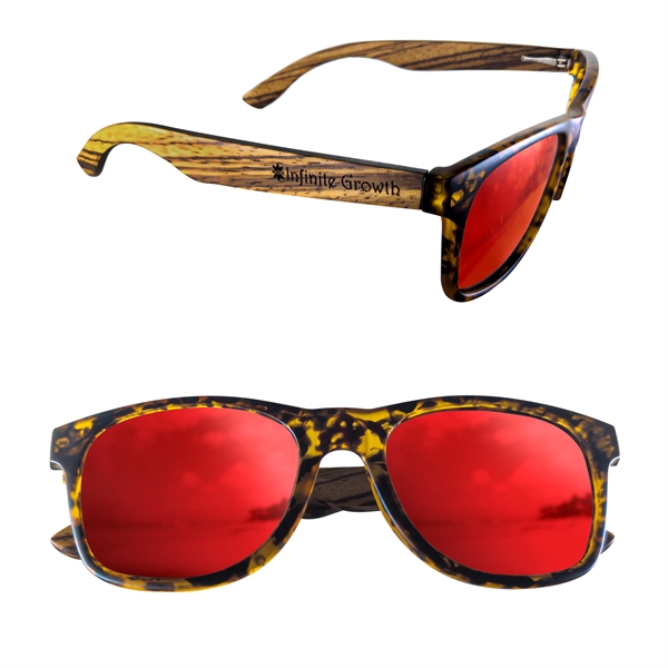 Sunglasses with a tortoise design and wooden arms.... from ASI 90807 Tekweld