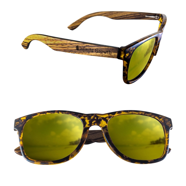 Sunglasses with a tortoise design and wooden arms.... from ASI 90807 Tekweld