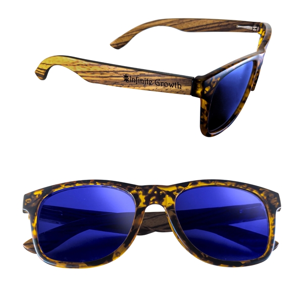 Sunglasses with a tortoise design and wooden arms.... from ASI 90807 Tekweld