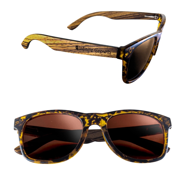 Sunglasses with a tortoise design and wooden arms.... from ASI 90807 Tekweld