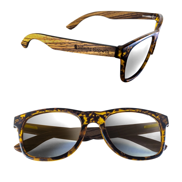 Sunglasses with a tortoise design and wooden arms.... from ASI 90807 Tekweld