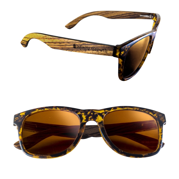 Sunglasses with a tortoise design and wooden arms.... from ASI 90807 Tekweld