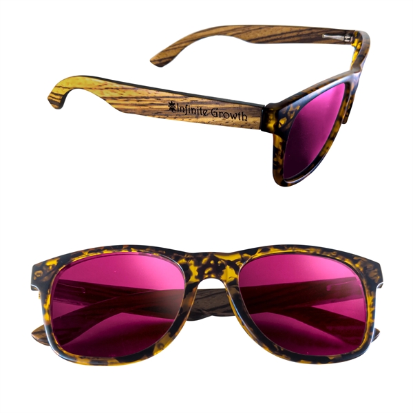 Sunglasses with a tortoise design and wooden arms.... from ASI 90807 Tekweld