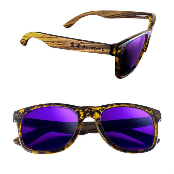 Sunglasses with a tortoise design and wooden arms.... from ASI 90807 Tekweld