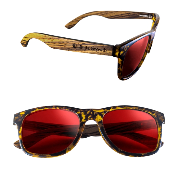 Sunglasses with a tortoise design and wooden arms.... from ASI 90807 Tekweld