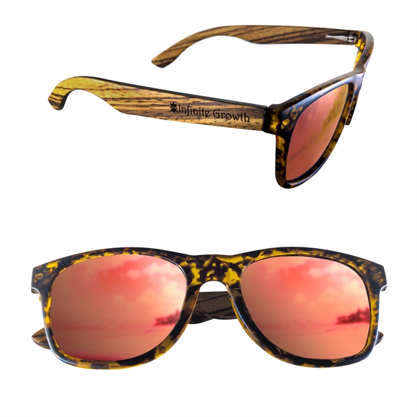 Sunglasses with a tortoise design and wooden arms.... from ASI 90807 Tekweld