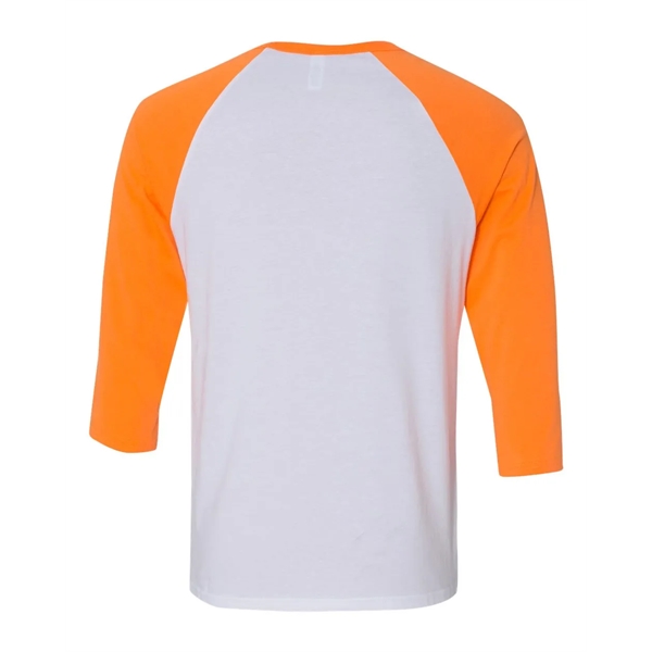 Unisex three-quarter sleeve baseball T-shirt with a retail fit, side seams,... from ASI 84358 S&S Activewear