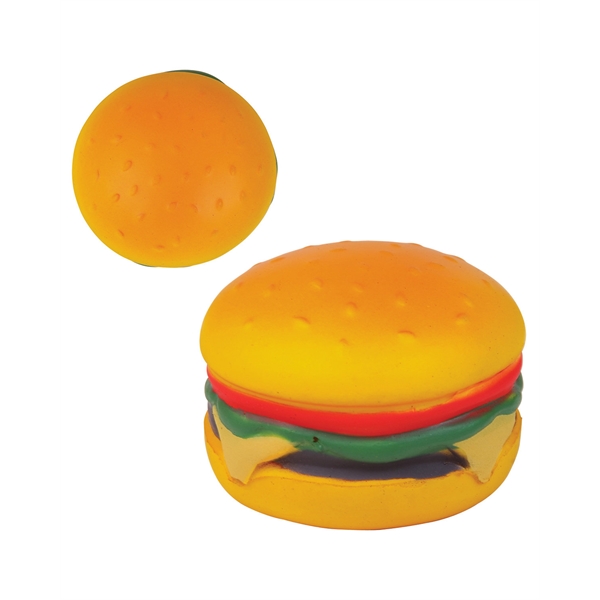Hamburger shaped stress reliever made of polyurethane foam; customization included.... from ASI 34063 alphabroder