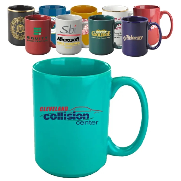 15 oz Maxi Ceramic Coffee Mug. Generous sized coffee mug with... from ASI 46573 Cooper & Clement Inc