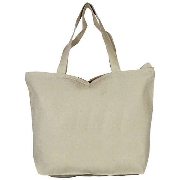 Top Zippered Natural Cotton Tote - An Eco-Friendly, Zippered Tote Perfect... from ASI 67557 LimeLight Ent / Limelight USA