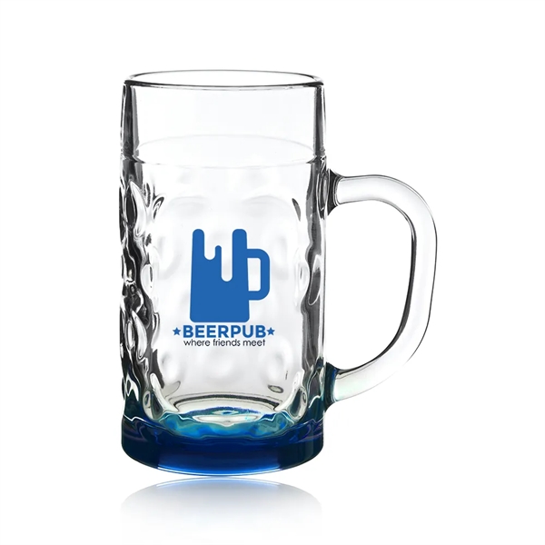 1 liter Oktoberfest-inspired glass beer mug with hick handle and dimpled... from ASI 39552 BEL Promo