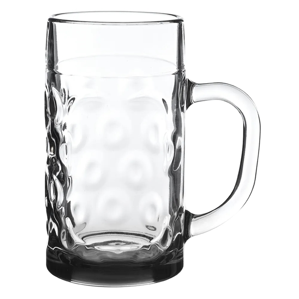 1 liter Oktoberfest-inspired glass beer mug with hick handle and dimpled... from ASI 39552 BEL Promo