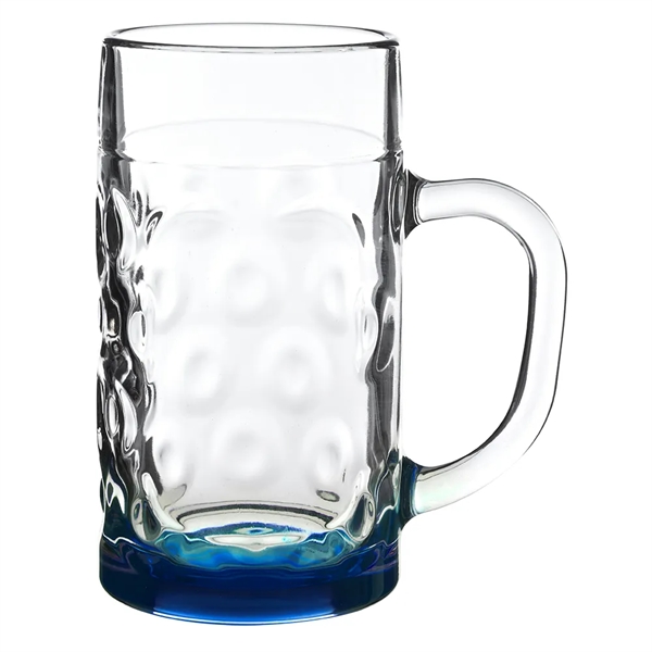 1 liter Oktoberfest-inspired glass beer mug with hick handle and dimpled... from ASI 39552 BEL Promo
