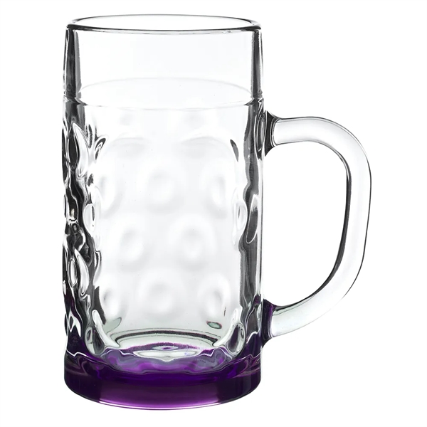 1 liter Oktoberfest-inspired glass beer mug with hick handle and dimpled... from ASI 39552 BEL Promo