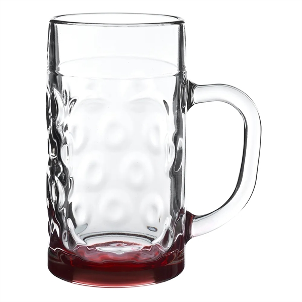 1 liter Oktoberfest-inspired glass beer mug with hick handle and dimpled... from ASI 39552 BEL Promo