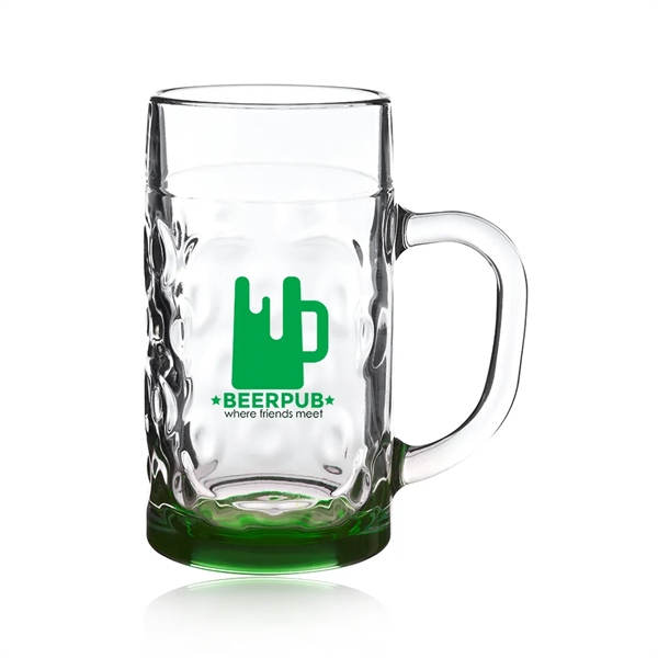 1 liter Oktoberfest-inspired glass beer mug with hick handle and dimpled... from ASI 39552 BEL Promo