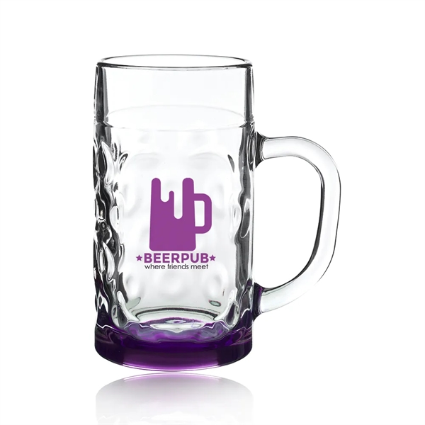 1 liter Oktoberfest-inspired glass beer mug with hick handle and dimpled... from ASI 39552 BEL Promo